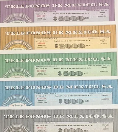 ¿Qué tipos de acciones de Teléfonos de México existen?